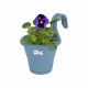 ELHO Jardiniere de balcon Corsica Simple - Bleu vintage - Extérieur & Balcon - L 19,4 x W 27,1 x H 25,9 cm