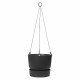 ELHO Pot de fleurs a suspendre Greenville 24 - Extérieur - Ø 23,9 x H 20,3 cm - Vivre noir