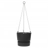 ELHO Pot de fleurs a suspendre Greenville 24 - Extérieur - Ø 23,9 x H 20,3 cm - Vivre noir