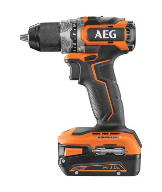 AEG Perceuse visseuse Subcompact 18V BRUSHLESS BS18SBL-202C , 2 batteries Pro lithium 2,0 Ah, mandrin métal 13 mm, 65 Nm de c…