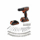 BLACK & DECKER BDCDC18BAFC - Perceuse-visseuse - Batterie Li Ion 2x18 V + 80 accessoires - Orange