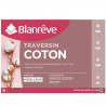 BLANREVE Traversin en coton - 160 cm - Blanc