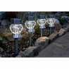 Balise ou lampe solaire verre Crystal, Lot de 4