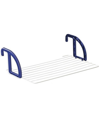 LEIFHEIT 83056 Séchoir a suspendre balcon 7 metres CLASSIC 70 blanc & bleu