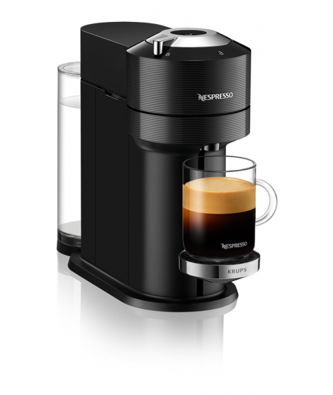 Cafetière à dosette ou capsule Krups Nespresso Vertuo Next Premium Noire 1,1L Finitions Chromées YY4297FD