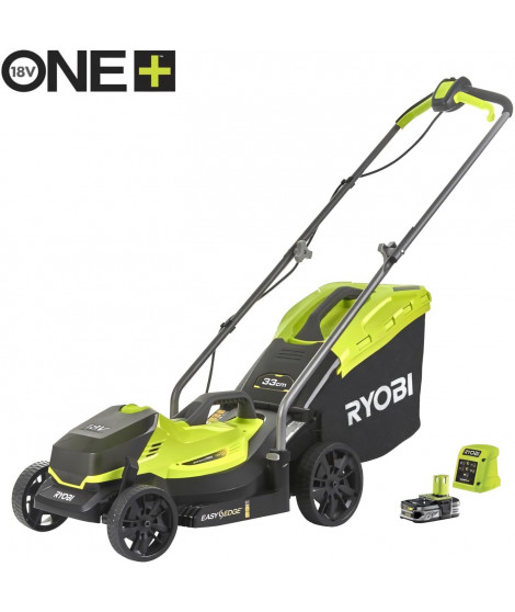 Tondeuse a batterie Ryobi One+ RLM18C33B25 - 33cm - chargeur et batterie 2,5Ah inclus