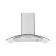 Hotte décorative Continental Edison - L60 cm - inox verre