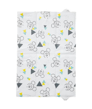 Matelas a langer DISNEY MICKEY - Nomade - Polyester/PVC - 40 x 58 cm - Gris, Blanc, Jaune