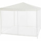 Tonnelle de jardin avec 4 moustiquaires - 3x3m - Acier et polyester 140 g - Blanc