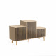 Meuble de rangement PODIUM - Chêne Clair - Chêne Vintage - 127,5x74,5cm