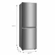 CONTINENTAL EDISON CEFC193NFS Réfrigérateur combiné 193 L (129 L + 64 L) Total No Frost L 48,5 cm x P 57,5 cm x H 160 cm Silver
