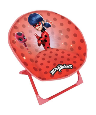 Fun house miraculous siege lune pliable ladybug pour enfant h.47 x l.54 x p.42 cm