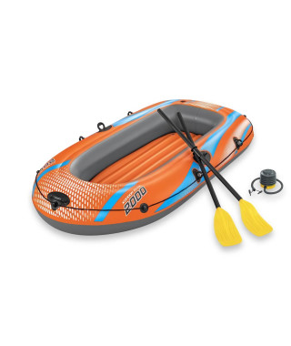 Canoë - BESTWAY - Kondor Elite 2000 raft set - 196 x 106 cm - 1 adulte+1enfant - 120kg max - pompe a pied - 2 pagaies