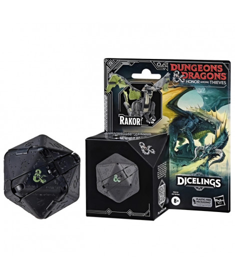 Dungeons & Dragons Honor Among Thieves monstre-dé Dicelings D&D dragon noir