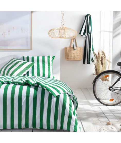 Parure de lit - TODAY Summer Stripes - 240x220 cm - 2 personnes - coton imprimé rayé