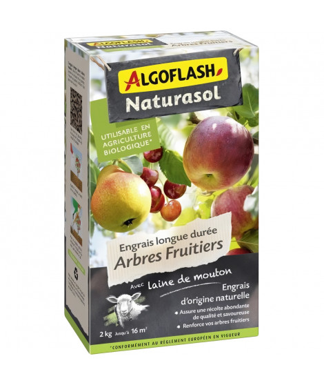 Engrais longue durée Arbres fruitiers - ALGOFLASH NATURASOL - 2kg