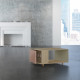 Table basse LIGATIO Chêne Clair - Abricot - Olive