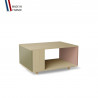 Table basse LIGATIO Chêne Clair - Olive - Abricot