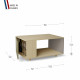 Table basse LIGATIO Chêne Clair - Olive - Sienne