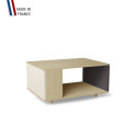 Table basse LIGATIO Chêne Clair - Porcelaine - Graphite