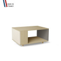 Table basse LIGATIO Chêne Clair - Porcelaine - Cubanite