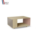 Table basse LIGATIO Chêne Clair - Sienne - Abricot
