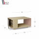 Table basse LIGATIO Chêne Clair - Sienne - Abricot