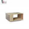 Table basse LIGATIO Chêne Clair - Sienne - Terracotta