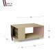 Table basse LIGATIO Chêne Clair - Graphite - Abricot