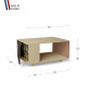 Table basse LIGATIO Chêne Clair - Graphite - Terracotta