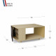 Table basse LIGATIO Chêne Clair - Graphite - Curry