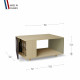 Table basse LIGATIO Chêne Clair - Graphite - Olive