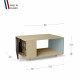 Table basse LIGATIO Chêne Clair - Graphite - Curaçao