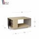 Table basse LIGATIO Chêne Clair - Graphite - Sienne