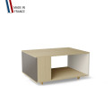 Table basse LIGATIO Chêne Clair - Cubanite - Porcelaine
