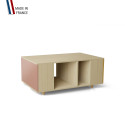 Table basse GRANDE LIGATIO Chêne Clair - Abricot - Curry