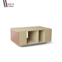 Table basse GRANDE LIGATIO Chêne Clair - Abricot - Olive