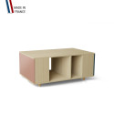 Table basse GRANDE LIGATIO Chêne Clair - Abricot - Tropical