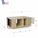 Table basse GRANDE LIGATIO Chêne Clair - Abricot - Cachemire