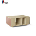 Table basse GRANDE LIGATIO Chêne Clair - Abricot - Sienne