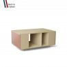 Table basse GRANDE LIGATIO Chêne Clair - Abricot - Sienne