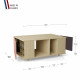 Table basse GRANDE LIGATIO Chêne Clair - Abricot - Graphite