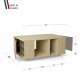 Table basse GRANDE LIGATIO Chêne Clair - Abricot - Cubanite