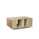 Table basse GRANDE LIGATIO Chêne Clair - Terracotta - Abricot