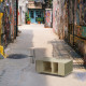 Table basse GRANDE LIGATIO Chêne Clair - Terracotta - Olive
