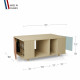 Table basse GRANDE LIGATIO Chêne Clair - Terracotta - Curaçao