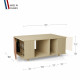 Table basse GRANDE LIGATIO Chêne Clair - Terracotta - Porcelaine