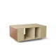 Table basse GRANDE LIGATIO Chêne Clair - Terracotta - Porcelaine