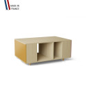 Table basse GRANDE LIGATIO Chêne Clair - Curry - Abricot