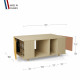 Table basse GRANDE LIGATIO Chêne Clair - Curry - Terracotta